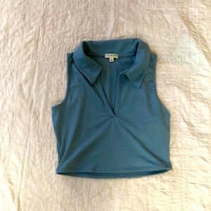 Blue crop top